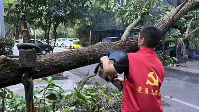 图片[1]-新场古镇个别区域积水严重，大型抽水车开不进去…凌晨起，他们全力排水抢险-萌番资讯网