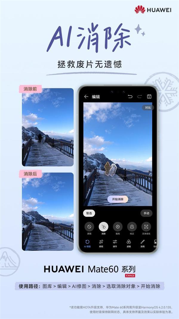 图片[1]-华为Mate60系列常用常新！色准优化 新增AI消除 还有秋日礼遇活动-欣猫博客