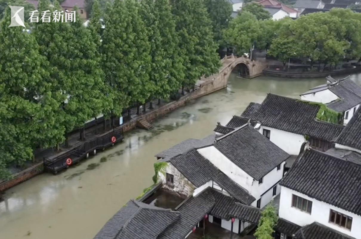 _雨水持续 烟雨中的青浦金泽古镇宛如一幅水墨画_宛如一幅幅水墨画